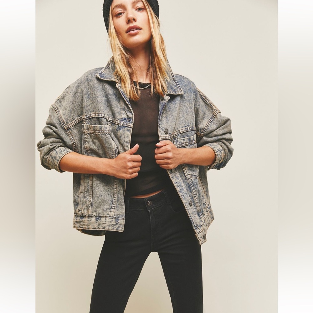 FREE PEOPLE We the Free Swing Denim Jacket